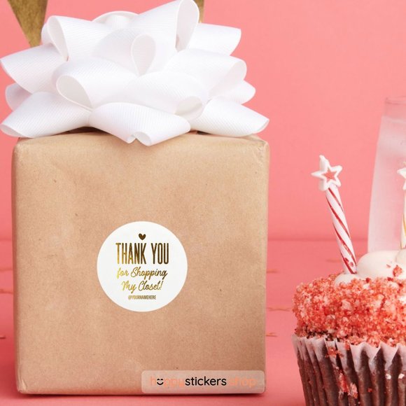 Thank You For Shopping My Closet! Stickers & Labels with your custom name - Picture 4 of 16